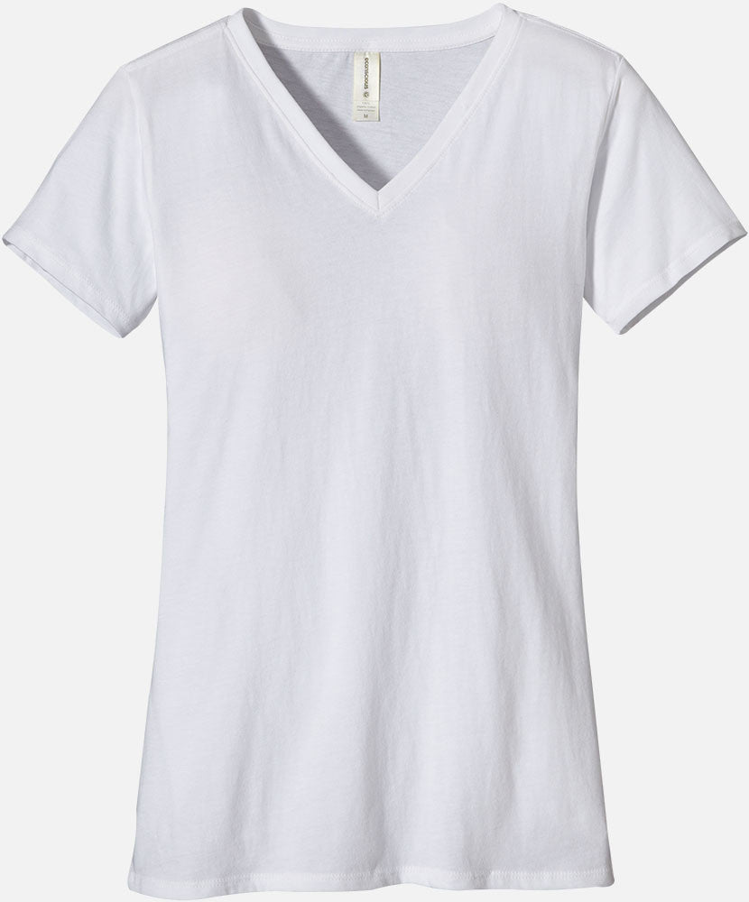 CUWTS00142  Women, V neck tee, Womens shirts